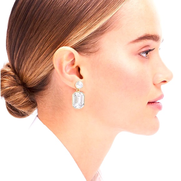 NWT J.Crew‎ Crystal Gem Drop Earrings